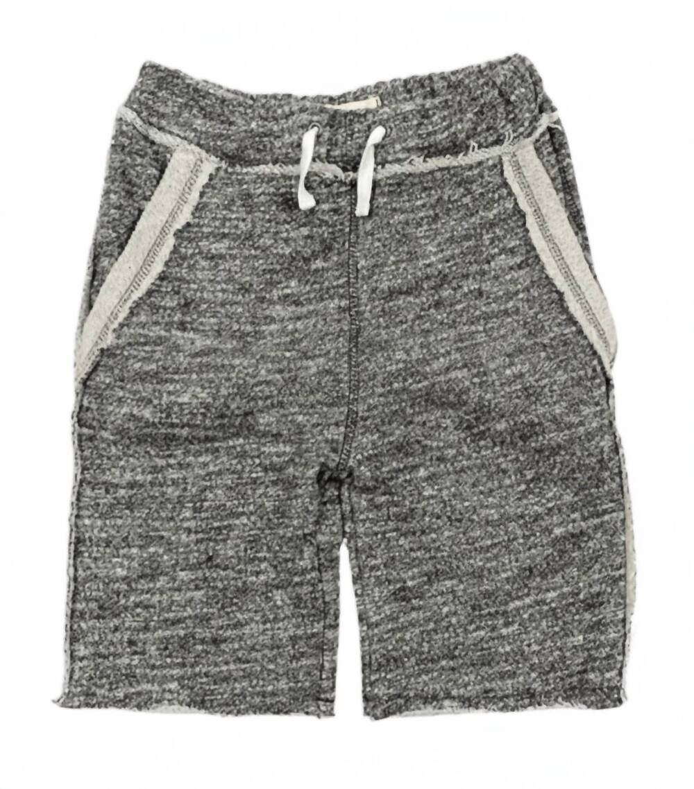 NEW APPAMAN kids brighton terry shorts in vintage black